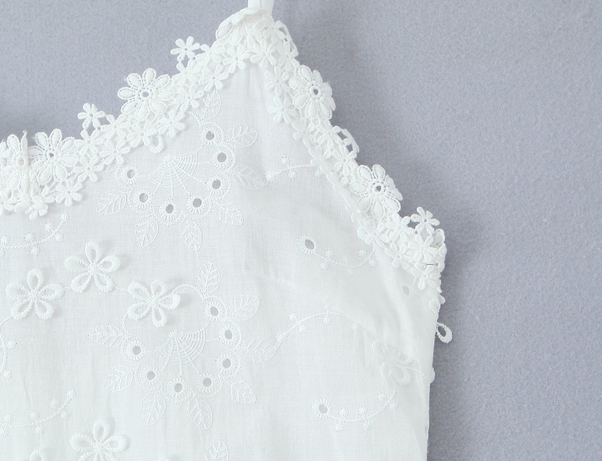 Women's Embroidered Floral Strap Dress