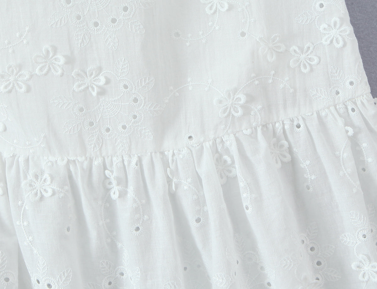 Women's Embroidered Floral Strap Dress