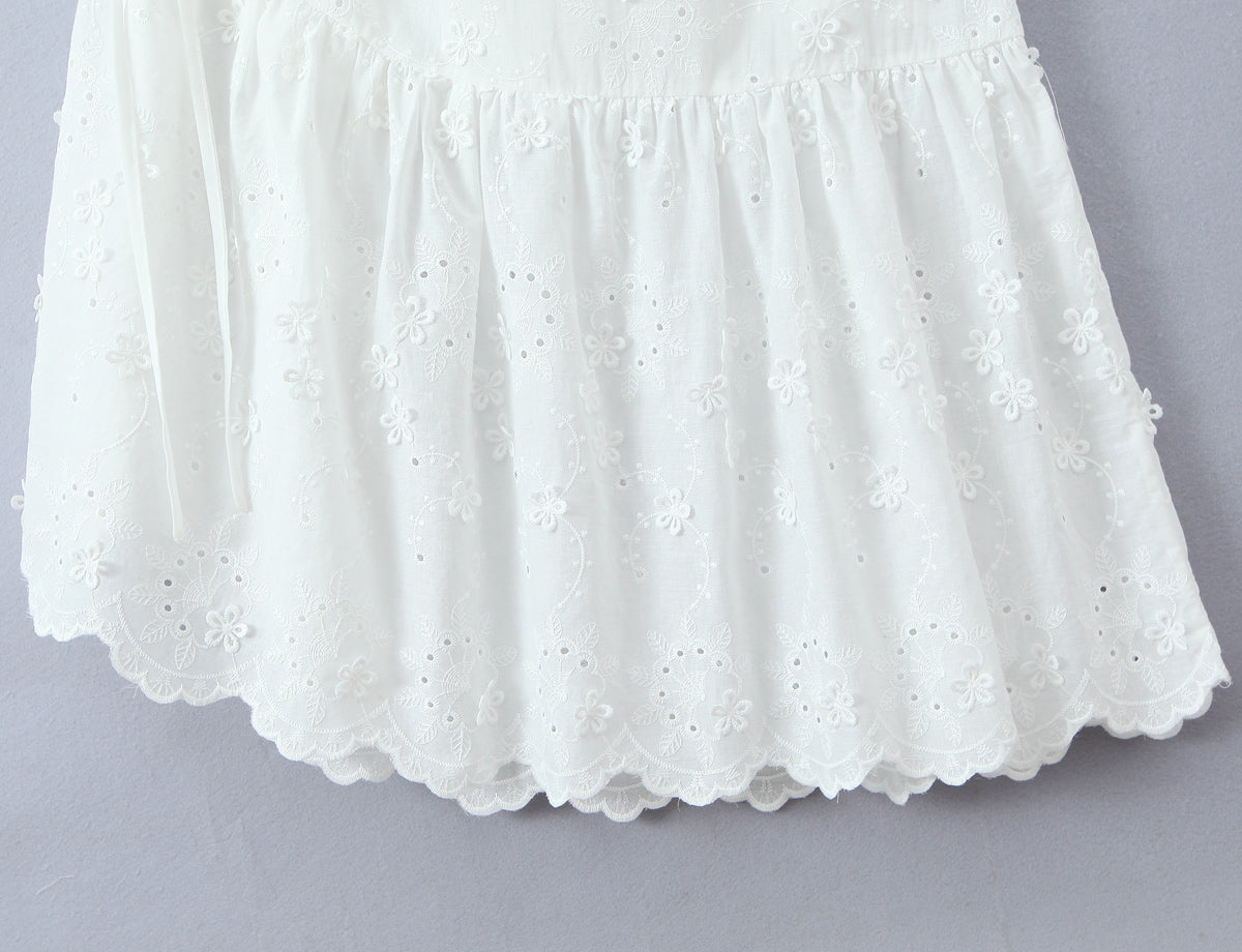 Women's Embroidered Floral Strap Dress