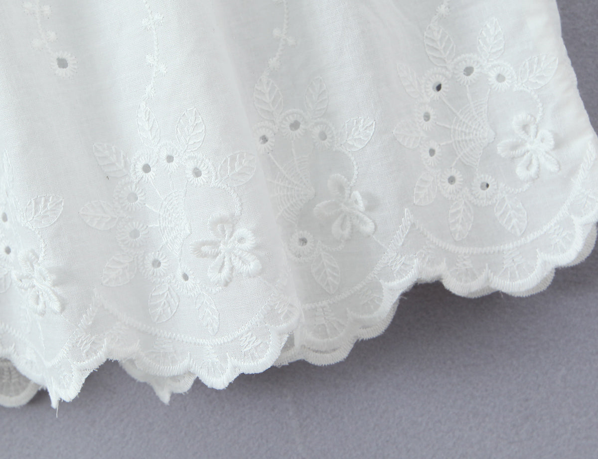 Women's Embroidered Floral Strap Dress