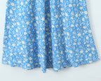 Women's French Retro Lace Floral Midi Dress