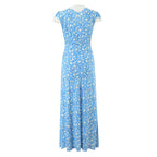 Women's French Retro Lace Floral Midi Dress