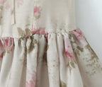 Women's French Floral Strap Summer Holiday Slim Fit Dress