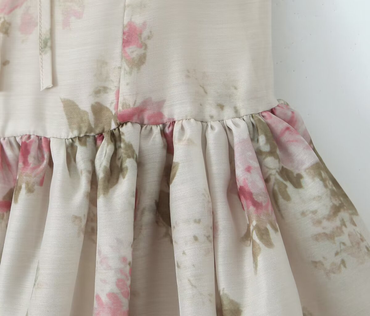Women's French Floral Strap Summer Holiday Slim Fit Dress