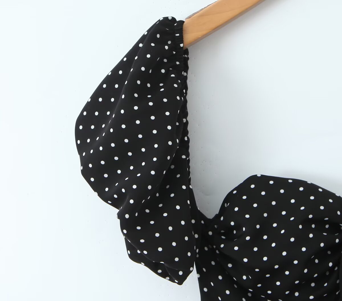 Women's French Flying Sleeve Polka Dot Retro Off Shoulder Dress