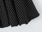 Women's French Flying Sleeve Polka Dot Retro Off Shoulder Dress