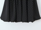 Women's French Flying Sleeve Polka Dot Retro Off Shoulder Dress