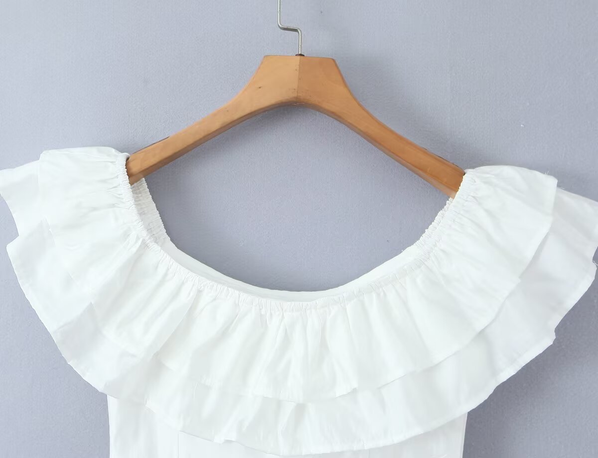 Women's Embroidered Off-Shoulder Cutout Top and Skirt Two-Piece Set