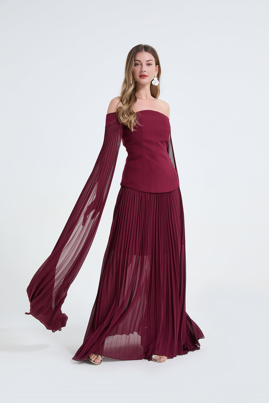 Women's Off-Shoulder Top & High-Waist Skirt Two-Piece Set