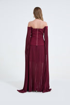 Women's Off-Shoulder Top & High-Waist Skirt Two-Piece Set