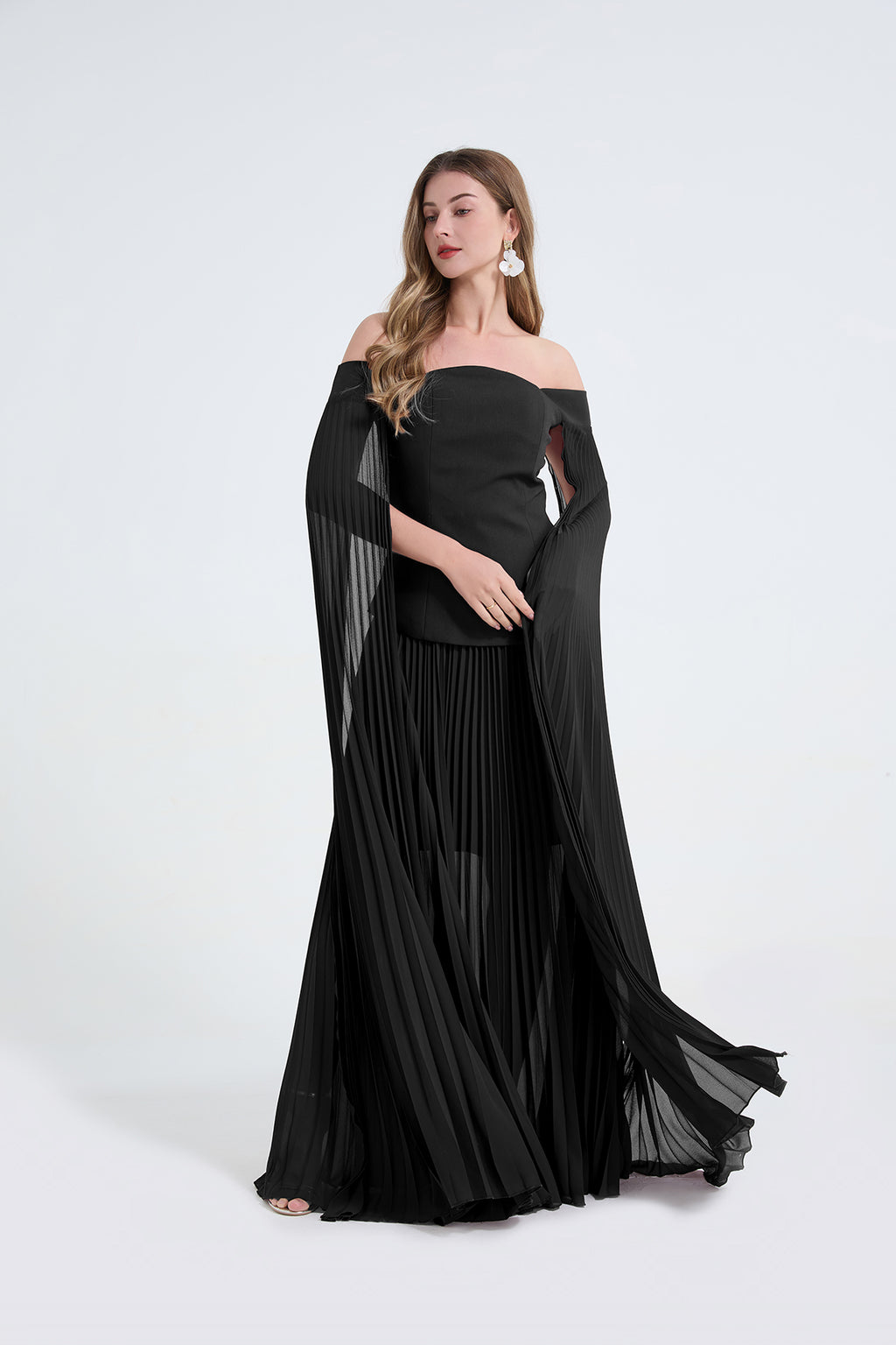 Women's Off-Shoulder Top & High-Waist Skirt Two-Piece Set