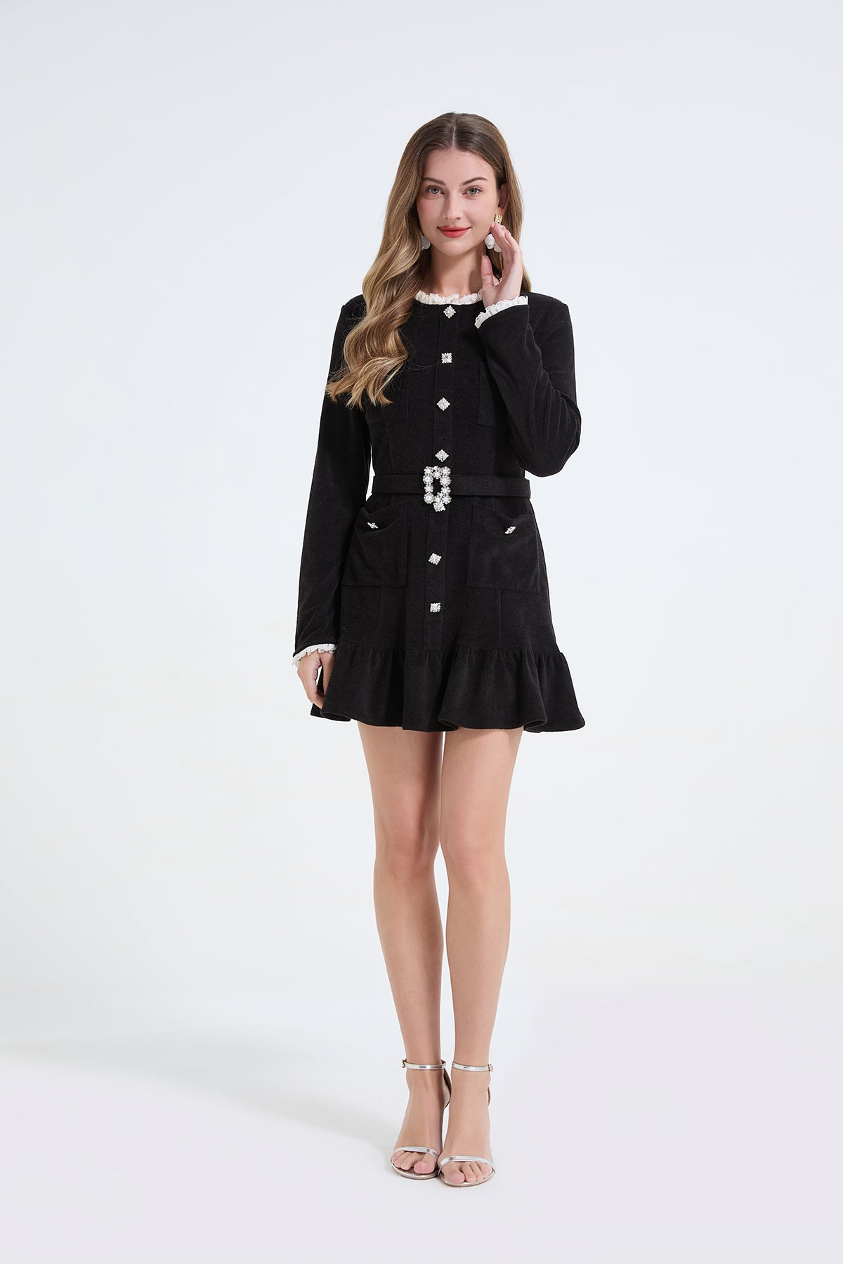 Belted Autumn Mini Dress