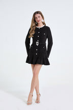Belted Autumn Mini Dress