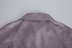Women's 's Satin Long-Sleeve Shirt Dress