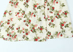 Idyllic Floral Tie Neck Waist-Defined Long-Sleeve Stomach Blanket Dress