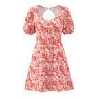 Women's Cutout Floral V-Neck Mini Dress
