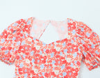 Women's Cutout Floral V-Neck Mini Dress