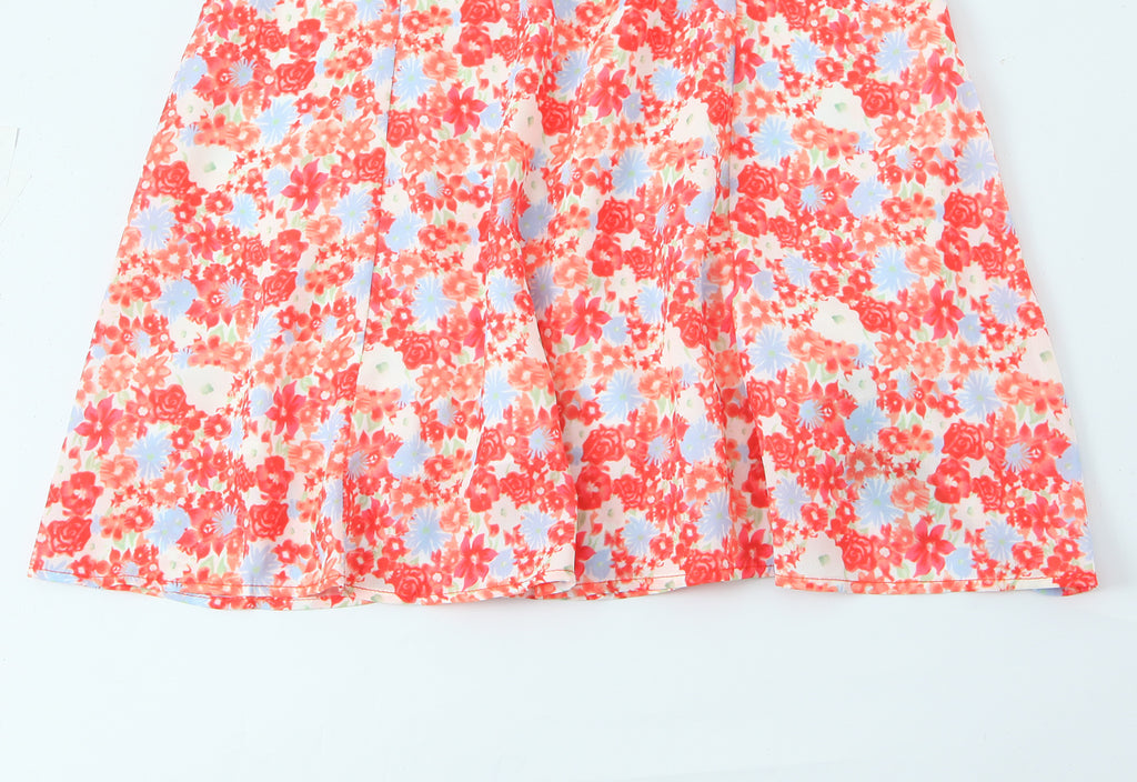 Women's Cutout Floral V-Neck Mini Dress