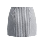 Women's Waist Trimming Slimming Sleeveless Vest and Skirt Two-Piece Set