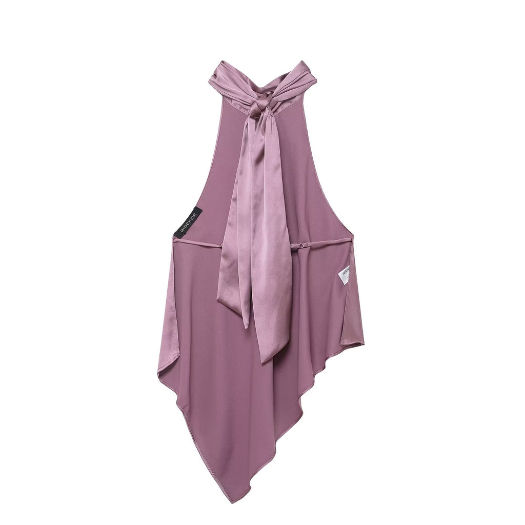 Asymmetric Halter Vest Top for Women