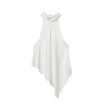 Asymmetric Halter Vest Top for Women
