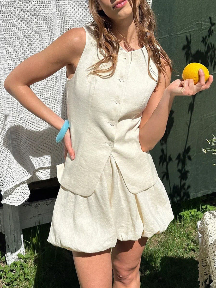 Women's Top and Skirt Two-Piece Set