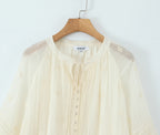Women's Embroidered Flare-Sleeve Mini Dress
