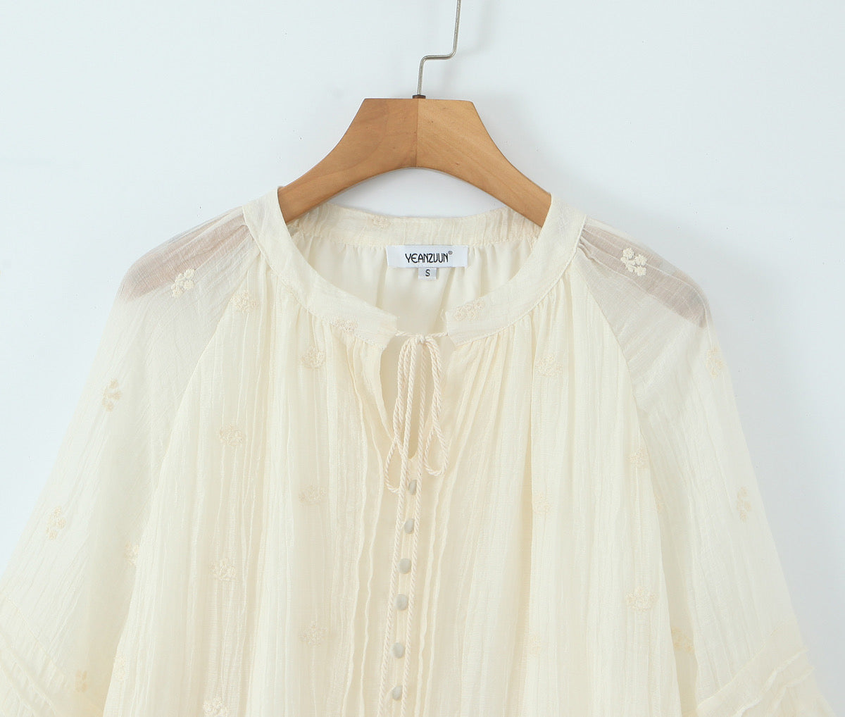 Women's Embroidered Flare-Sleeve Mini Dress