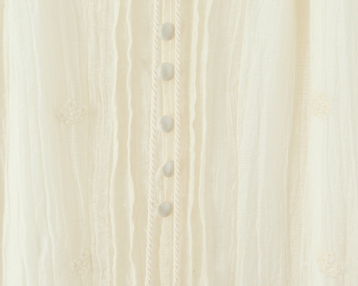 Women's Embroidered Flare-Sleeve Mini Dress