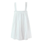 White Lace Square-Neck A-Line Mini Dress