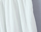 White Lace Square-Neck A-Line Mini Dress