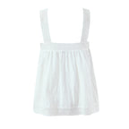 White Lace Sleeveless Shirt Trousers Summer Design French Shirt Wide Leg Pants Sets