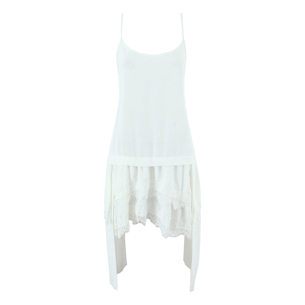 Lace-Detail Sleeveless A-Line Mini Dress