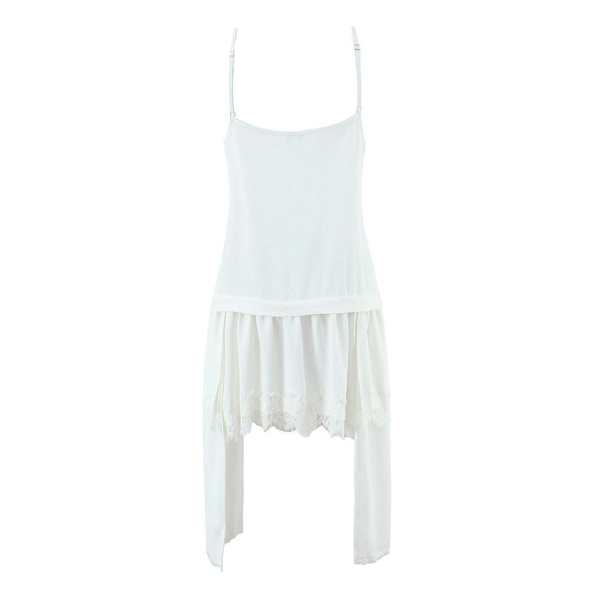Lace-Detail Sleeveless A-Line Mini Dress