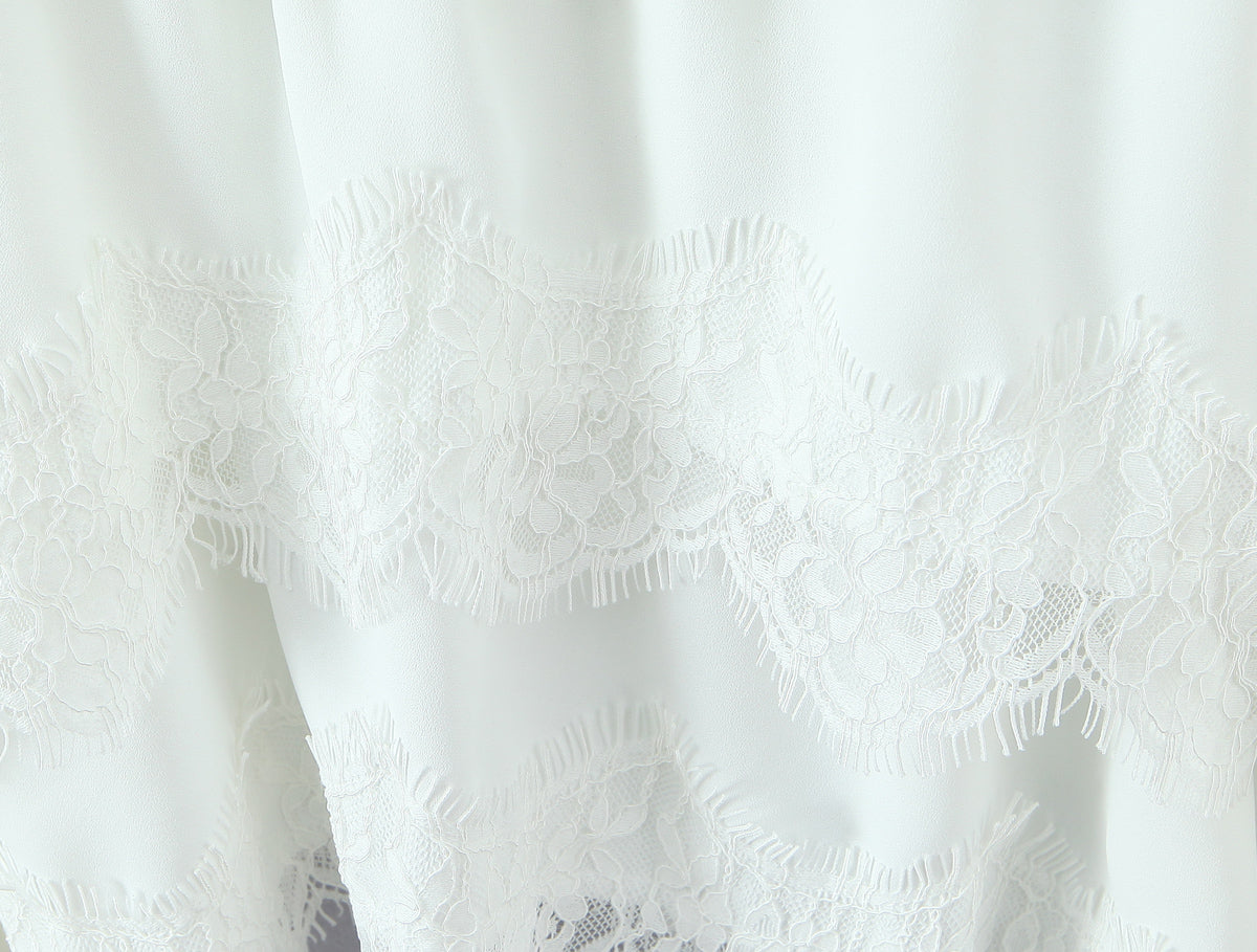 Lace-Detail Sleeveless A-Line Mini Dress