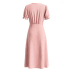 Lace Polka-Dot Short-Sleeve Dress