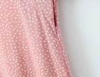 Lace Polka-Dot Short-Sleeve Dress