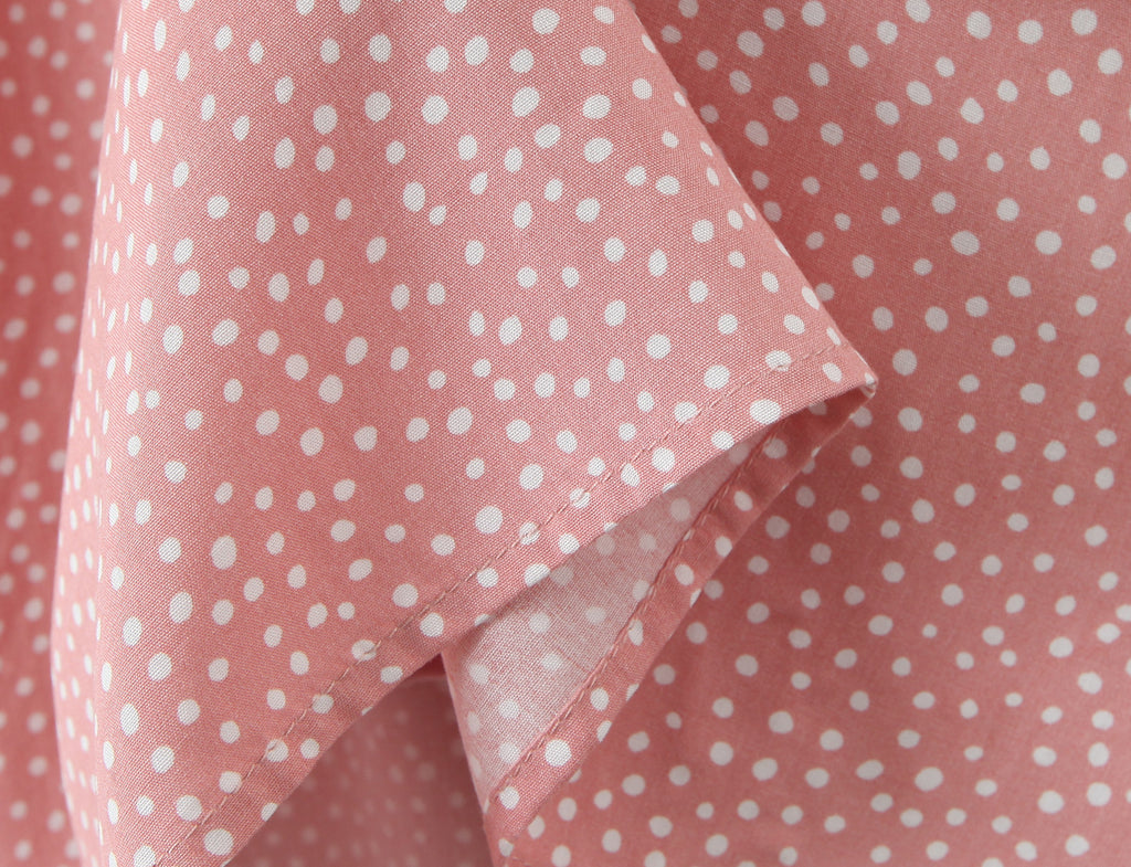 Lace Polka-Dot Short-Sleeve Dress