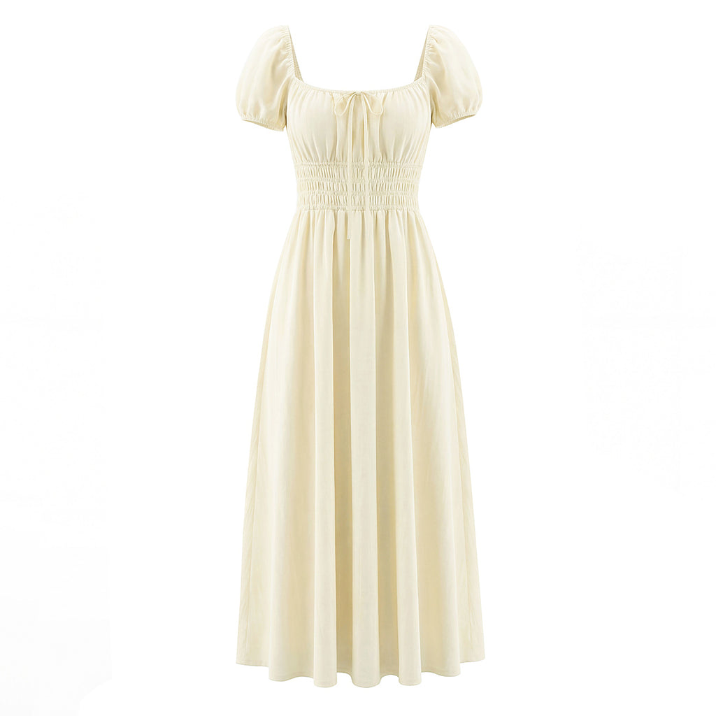 Elegant Pastoral Slim Dress