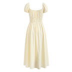 Elegant Pastoral Slim Dress