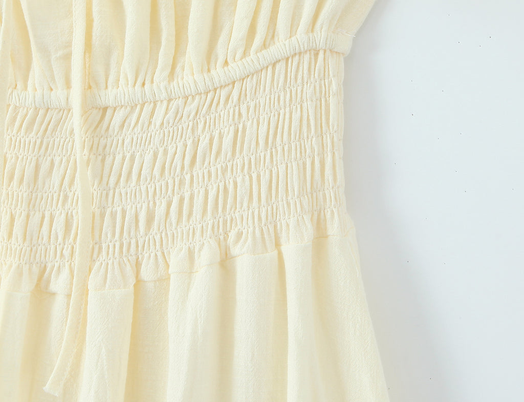 Elegant Pastoral Slim Dress