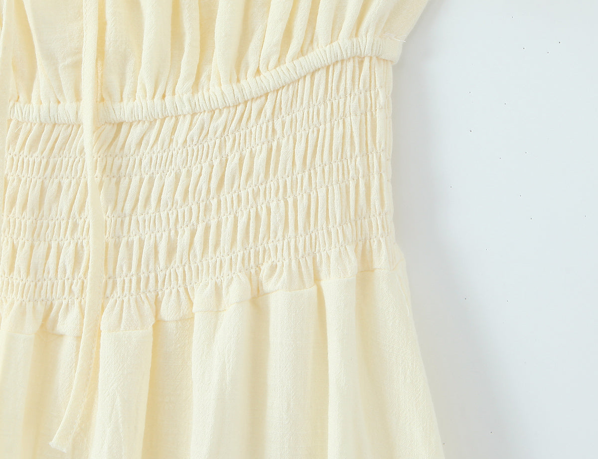 Elegant Pastoral Slim Dress