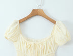 Elegant Pastoral Slim Dress