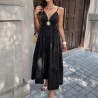 Elegant Spaghetti-Strap Long Dress