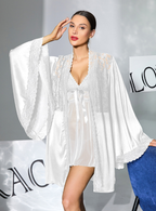 Women's Satin Lace Two-Piece Pajama Set