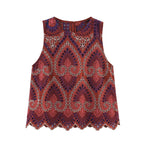 Women's Summer Hollow Out Cutout Embroidered Top Dress