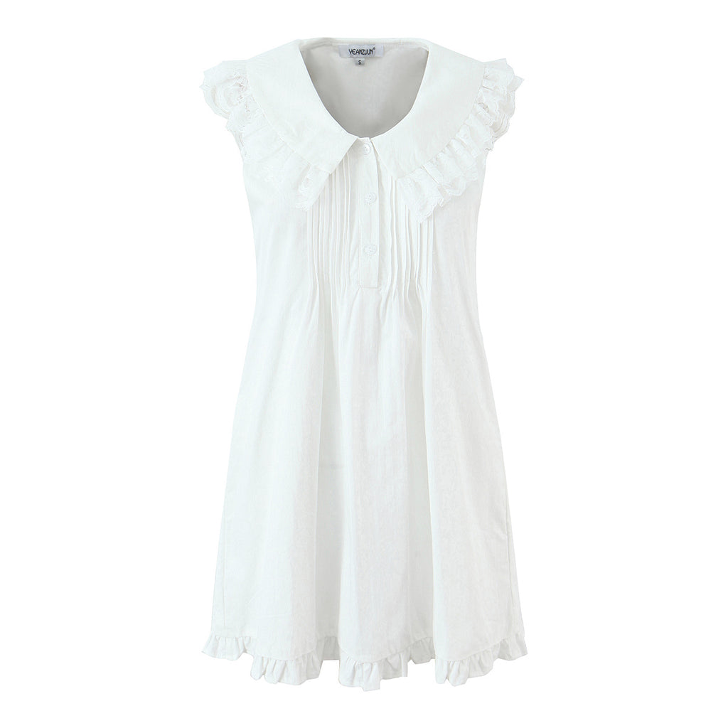 Ruffled V-Neck Sleeveless A-Line Mini Dress