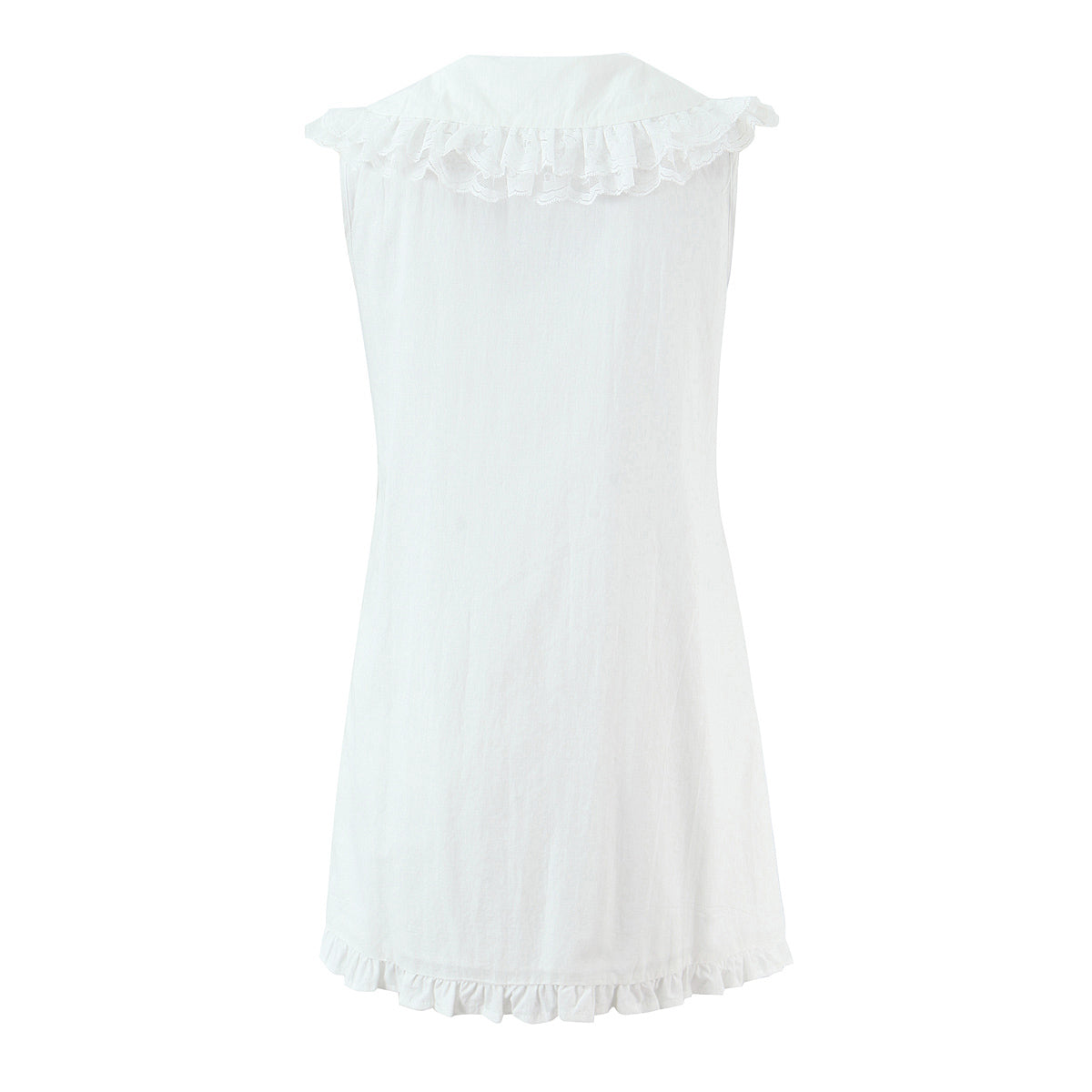 Ruffled V-Neck Sleeveless A-Line Mini Dress