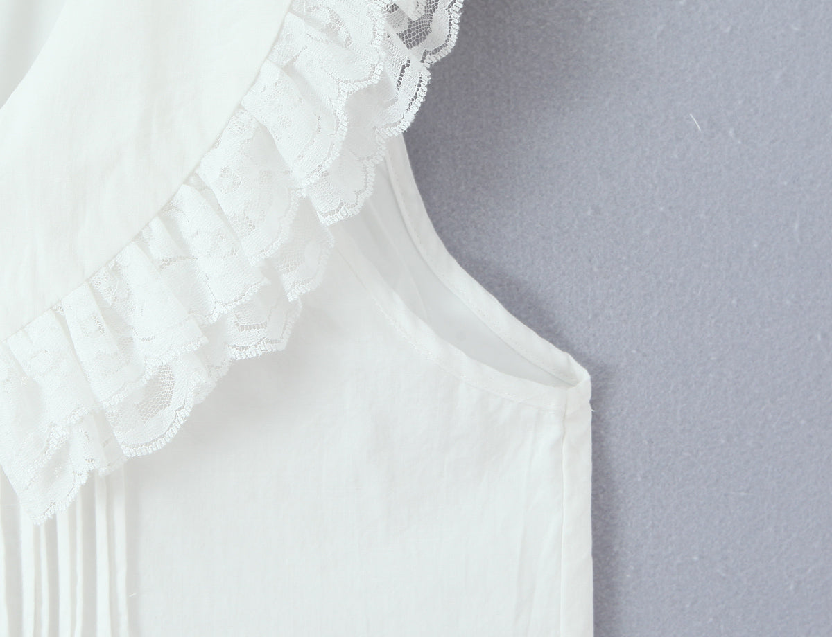 Ruffled V-Neck Sleeveless A-Line Mini Dress