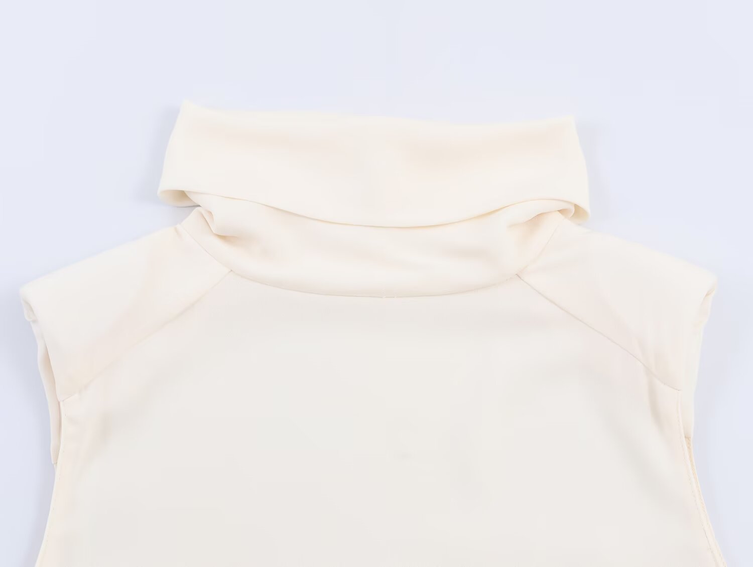 Women's Spring Stylish Simple Decorated Tassel Padded Shoulder Top